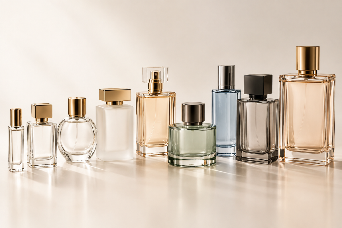 Perfume bottle capacity and sizes for fragrance packaging
