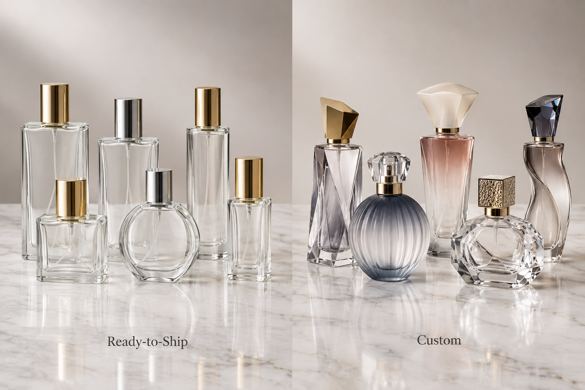 Ready-to-ship and custom perfume packaging options