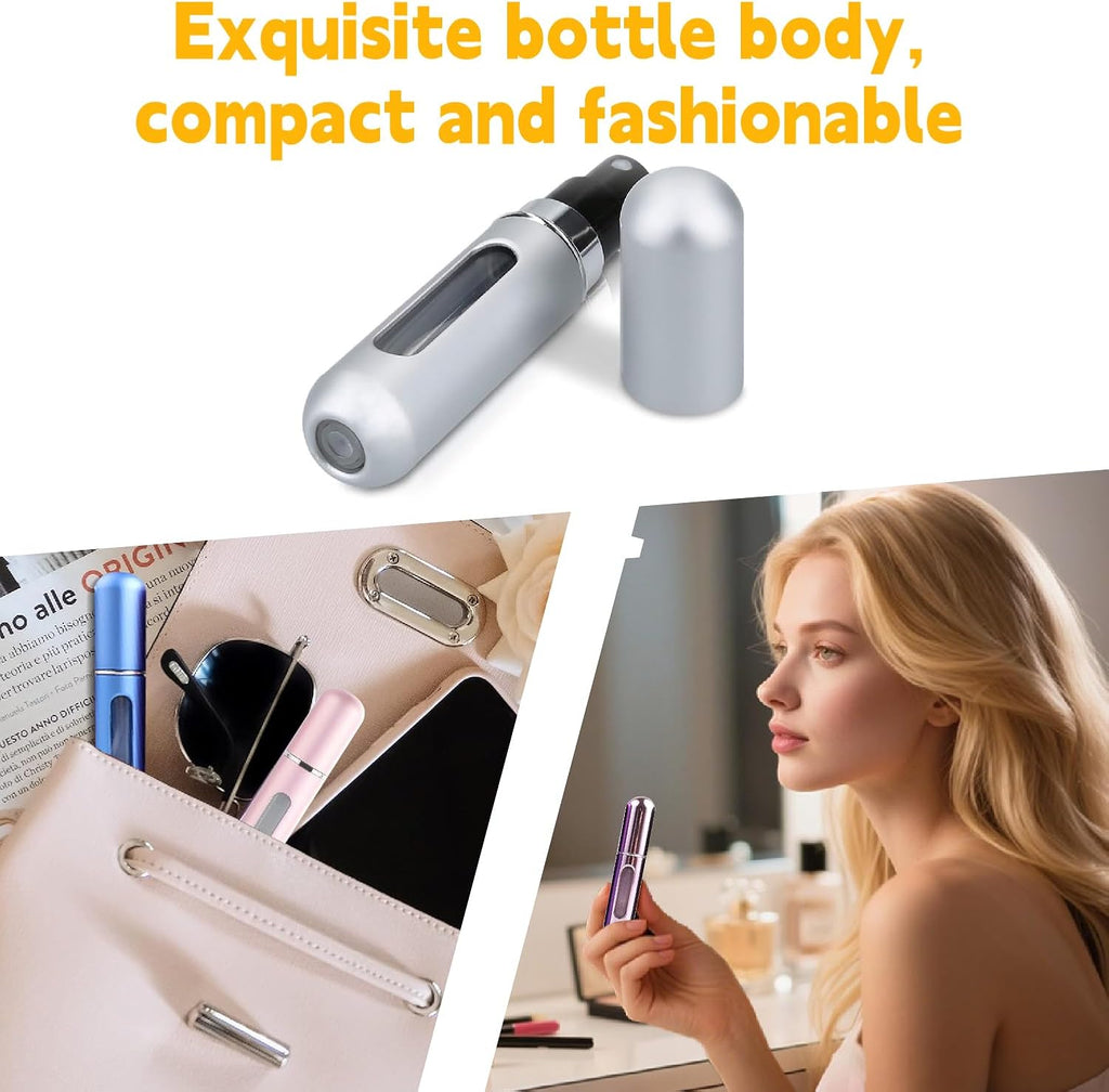 Matte finish bottom-refillable aluminum perfume bottle