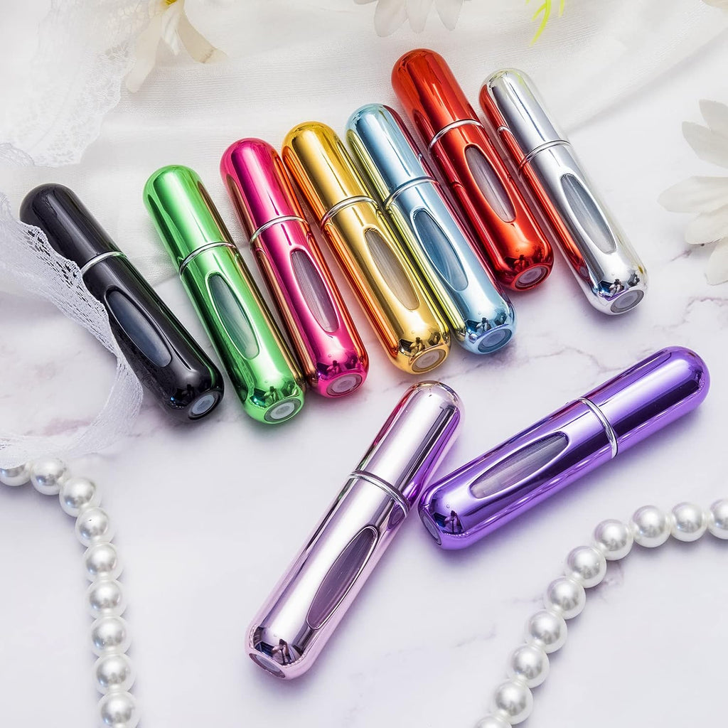 Glossy finish bottom-refillable aluminum perfume bottle