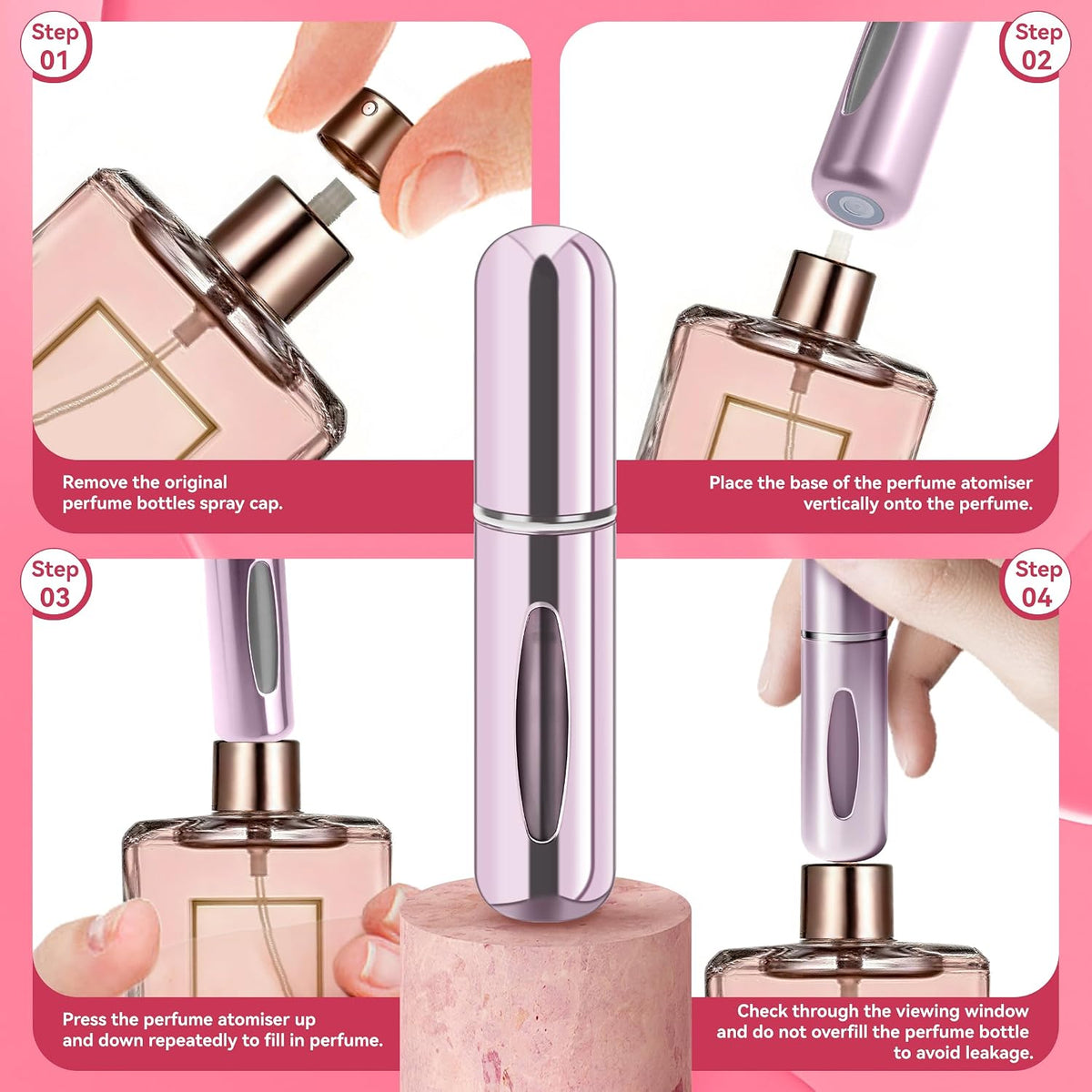 Bottom-refillable aluminum perfume bottle